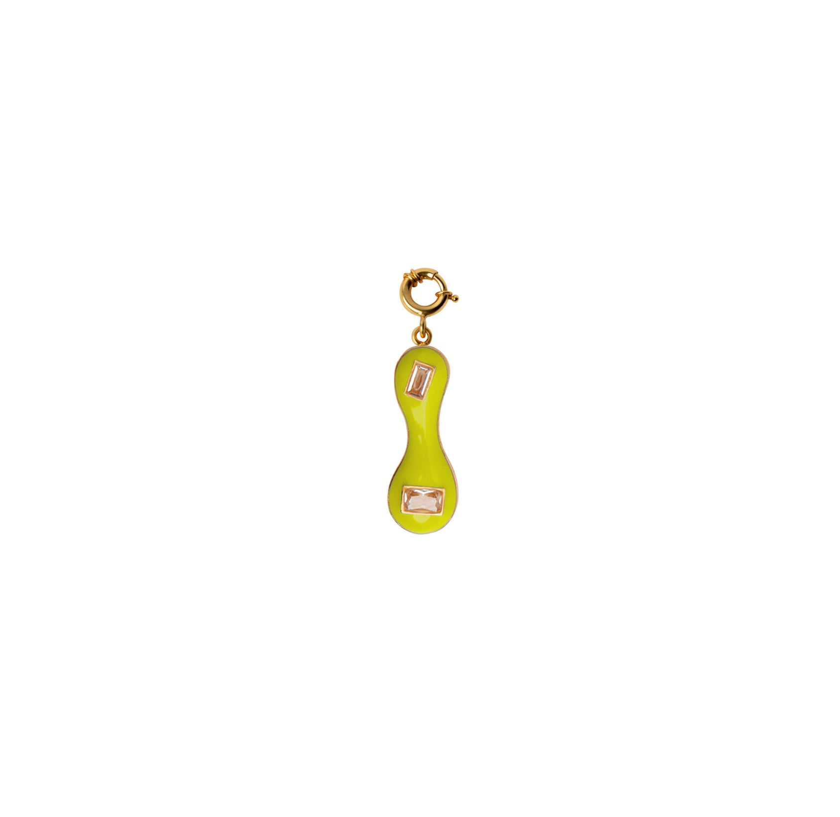 Lime Yellow blob Charm