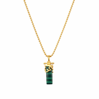 Kun Faya Kun Necklace in Green Malachite