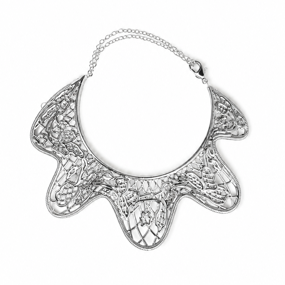 Lace Silver Bangle