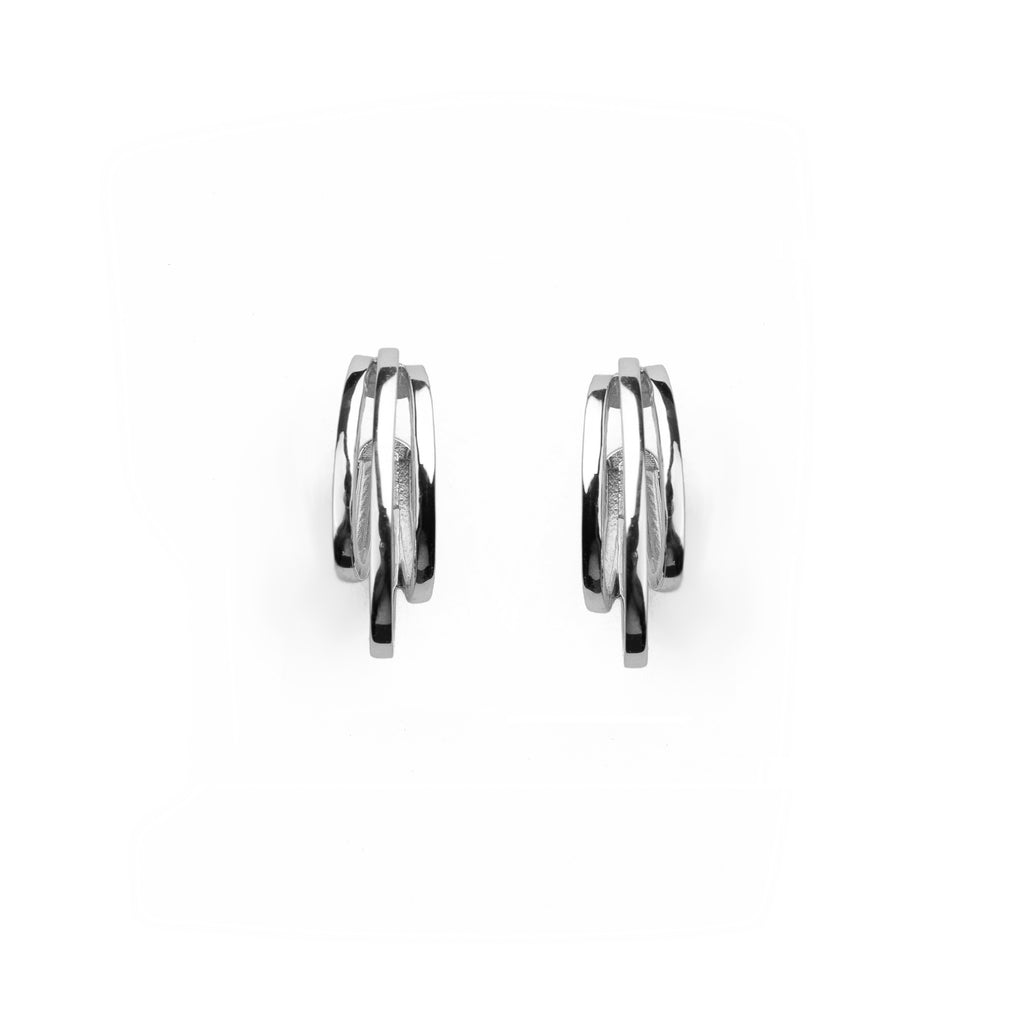 Trio Silver Hoops