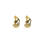 Plain Molten Hoops in Yellow Gold