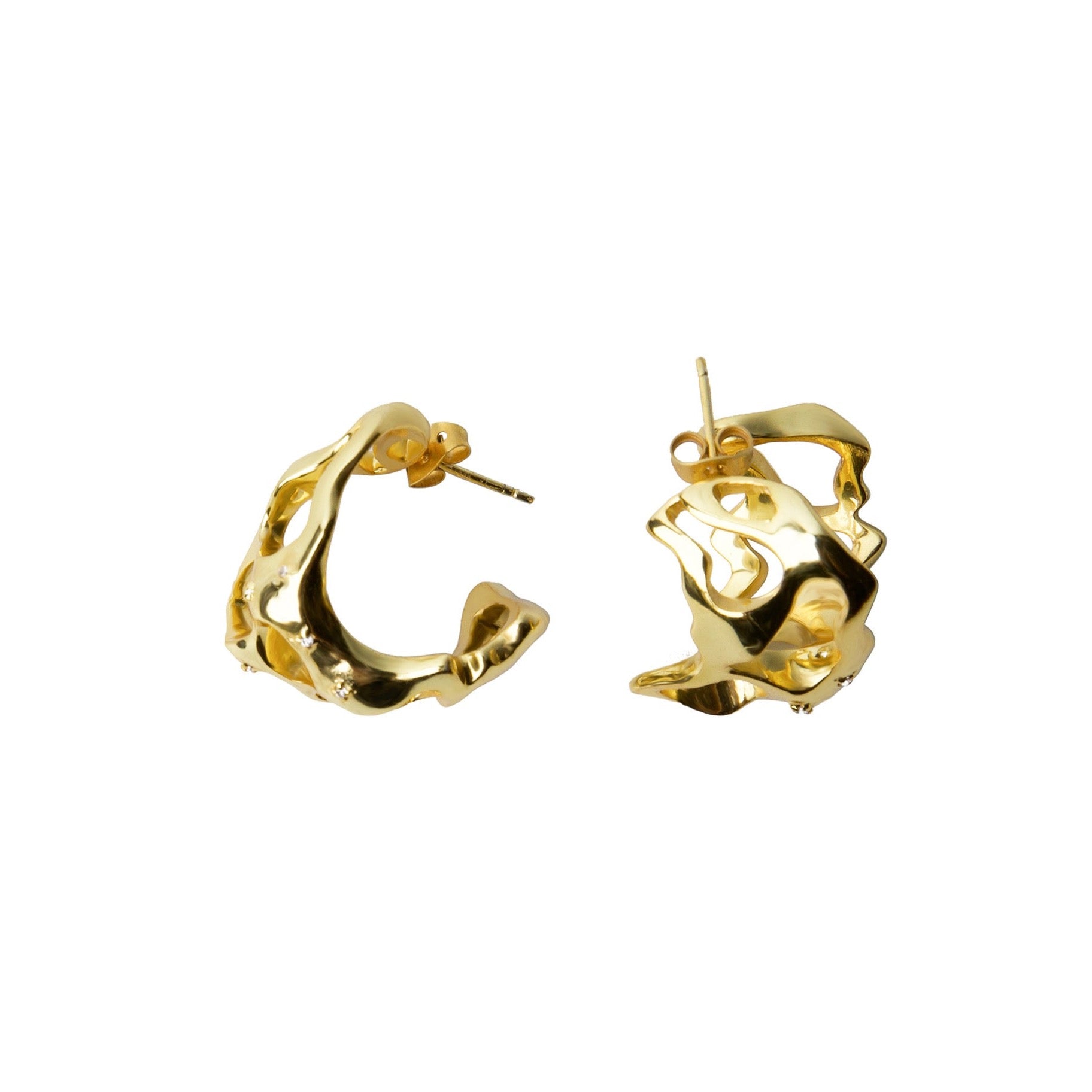 Bold Molten Gold Hoops