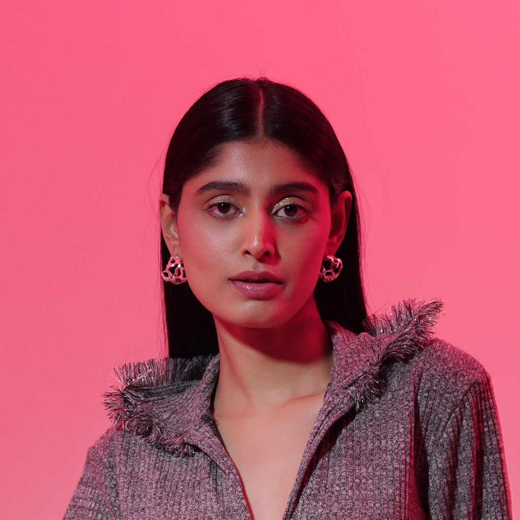 Bold Molten Silver Hoops