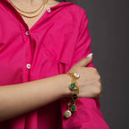 Power (Qua) Malachite studded Charm