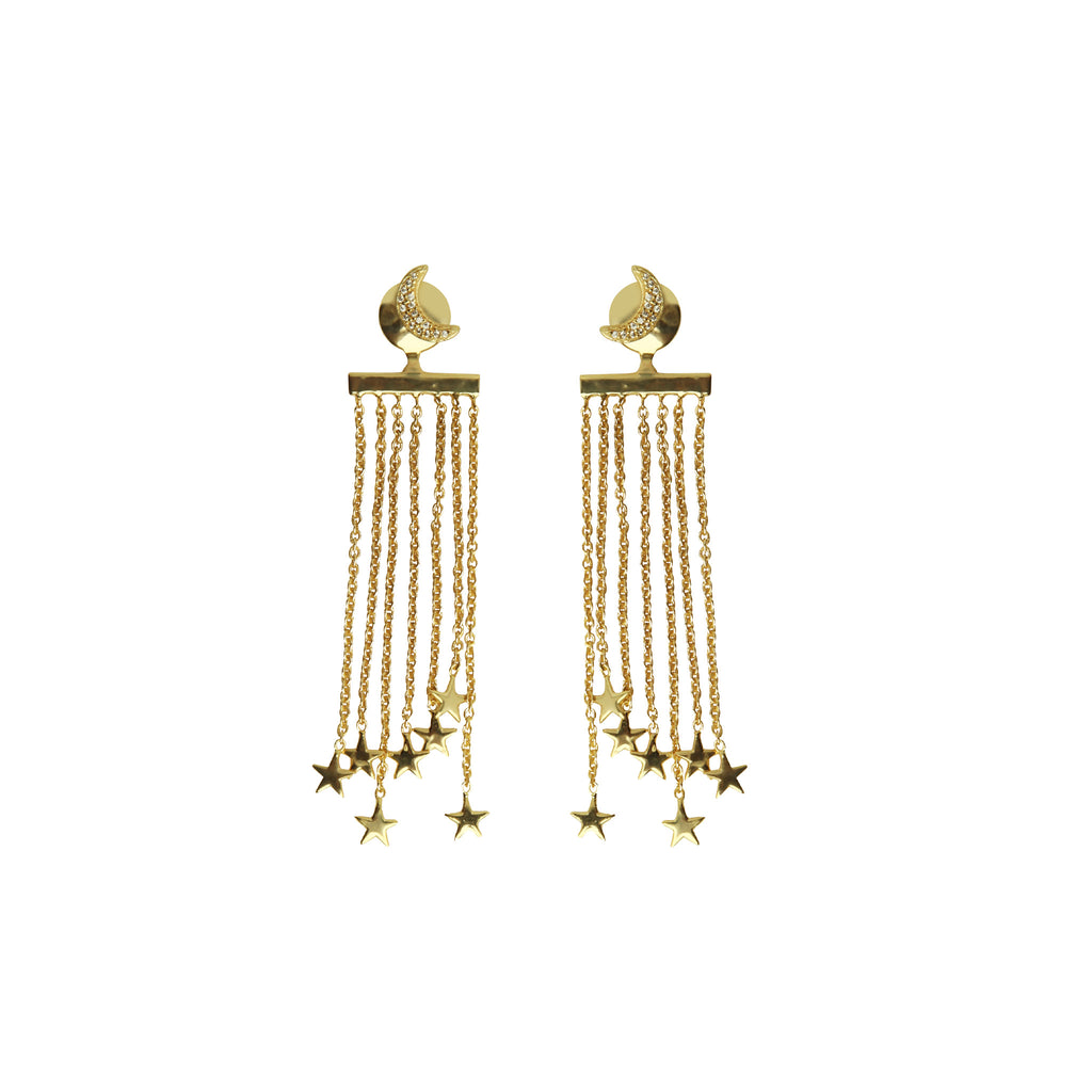 Starry Ear Jacket Earrings