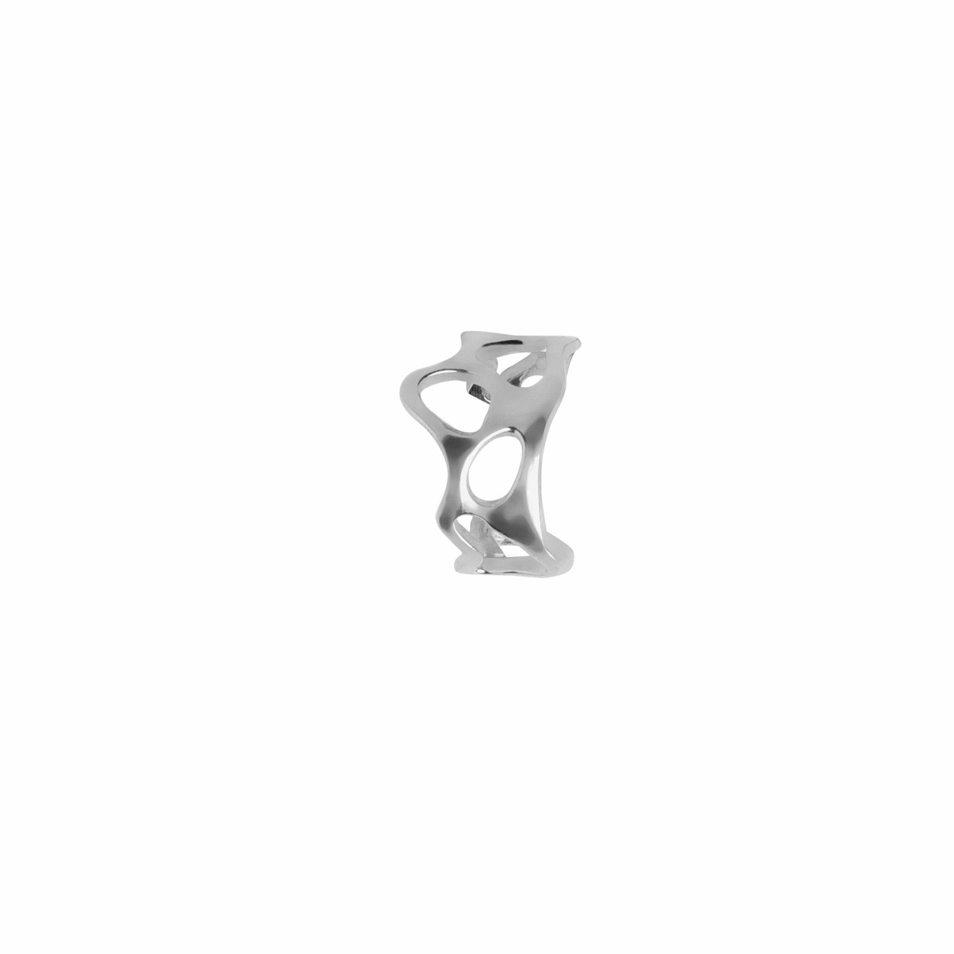 Molten Plain Silver Ring/Ear Cuff