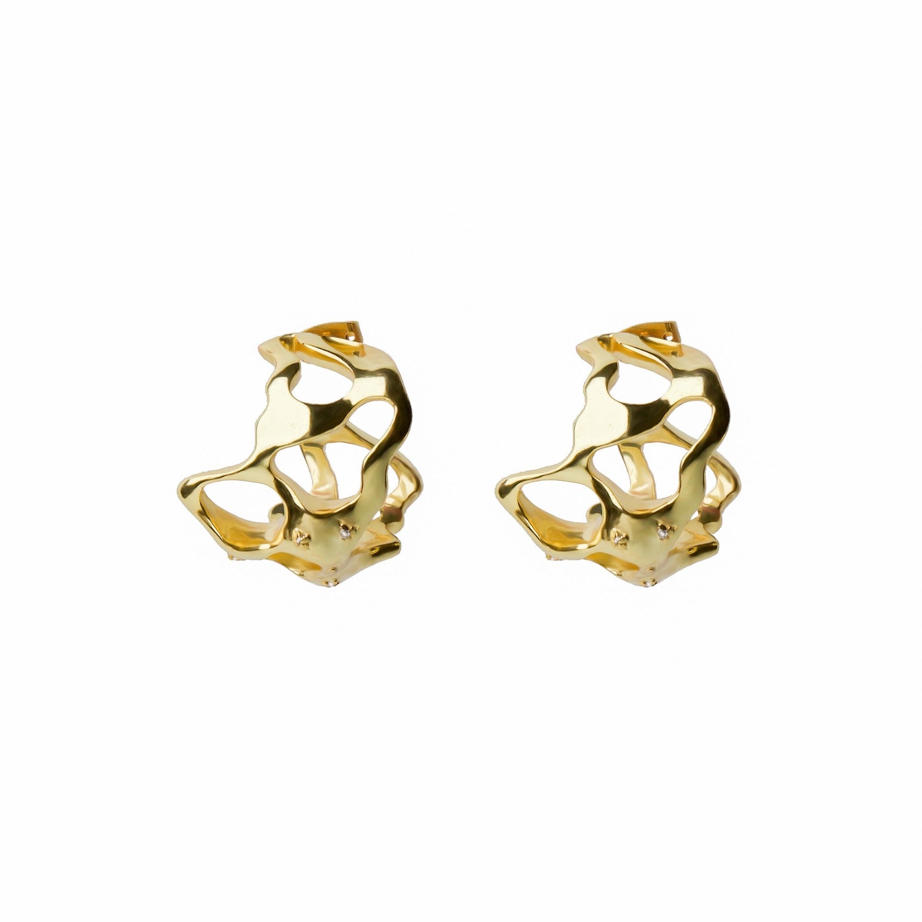 Bold Molten Gold Hoops