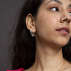 Plain Molten Hoops in Silver