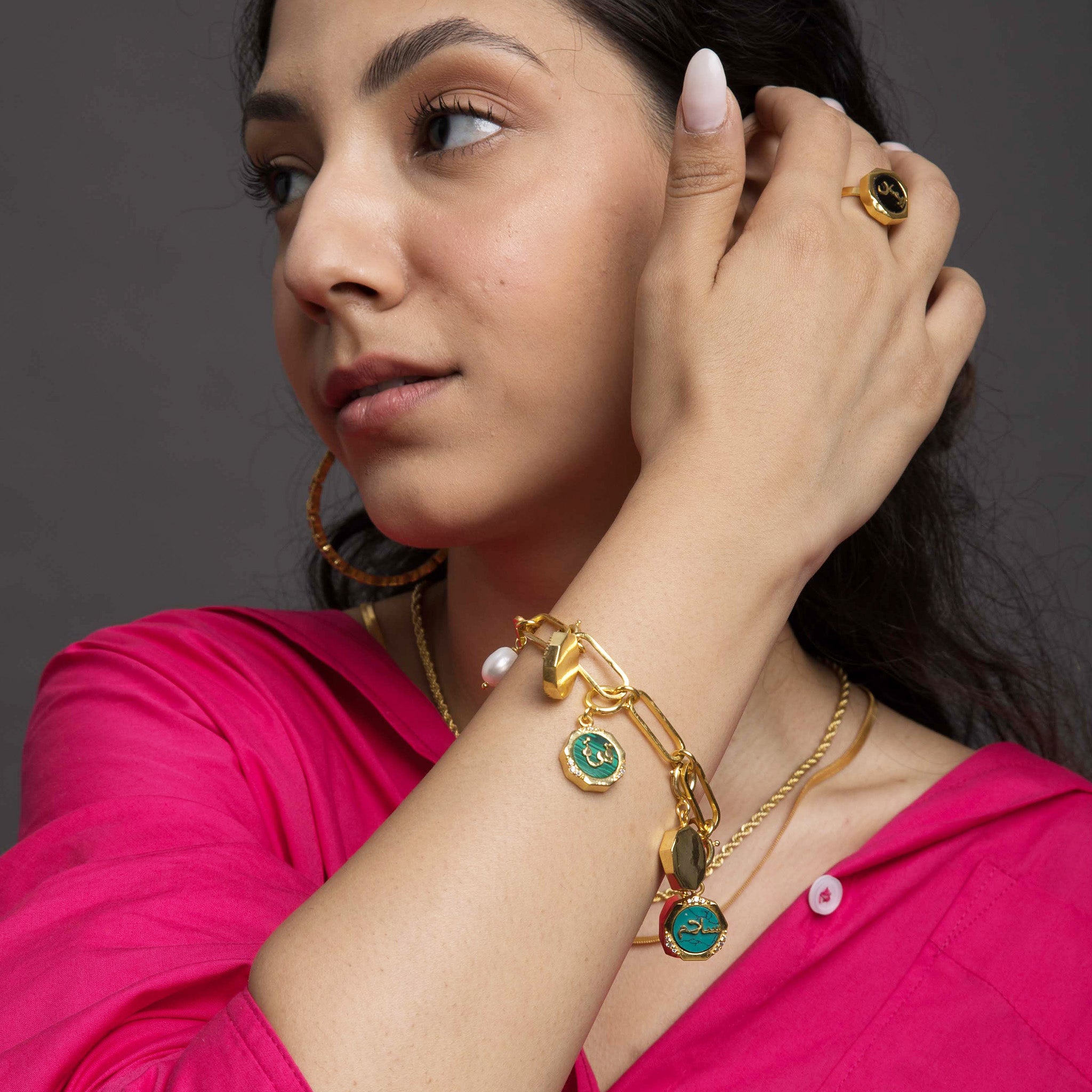 Peace (Salaam) Blue Turquoise Charm