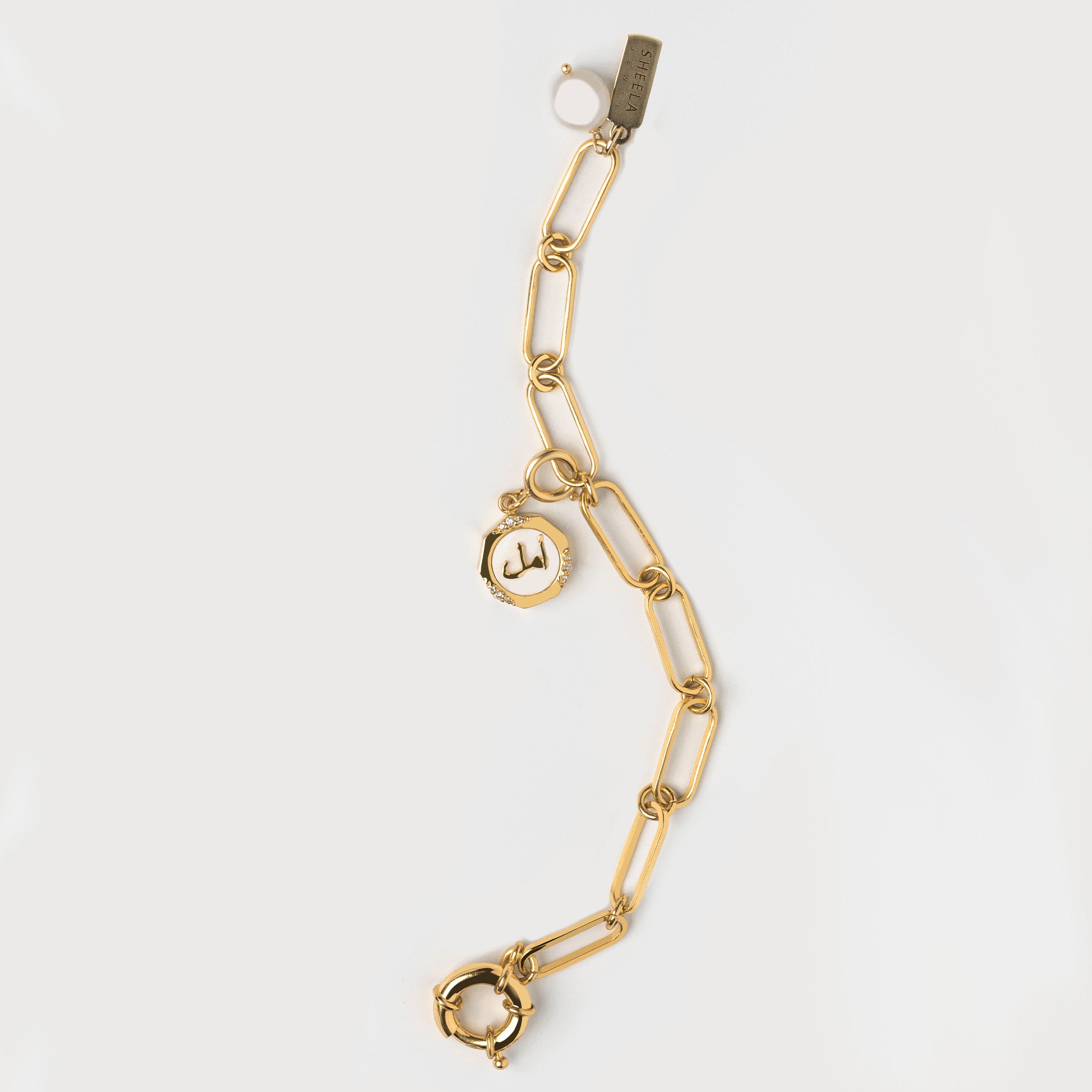 Faith (Imaan) Mother of Pearl Studded Charm