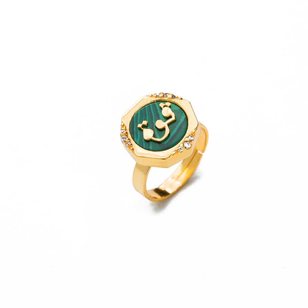 Power (Qua) Malachite studded Ring