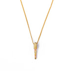 All in Enamel Mini Spike Pendant- Pink