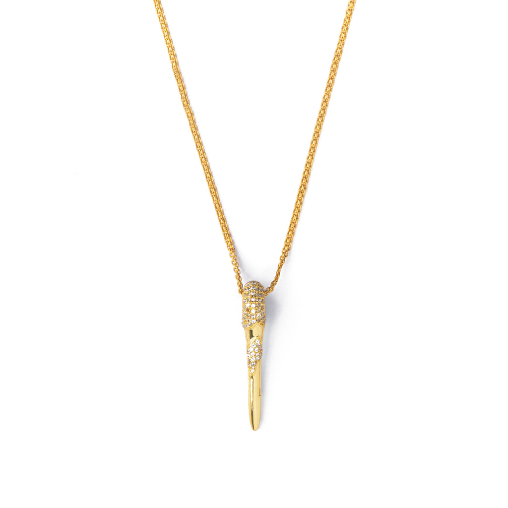 All in Enamel Spike Pendant - Purple