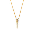 All in Enamel Spike Pendant - Purple