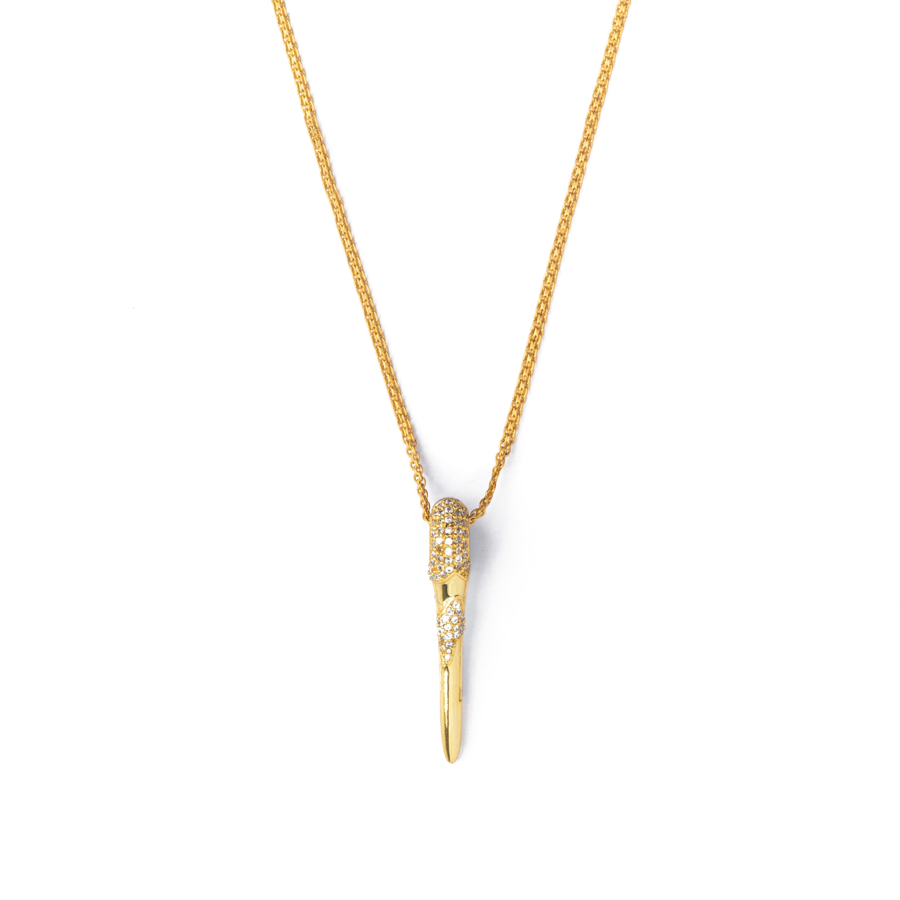 All in Enamel Spike Pendant - Purple