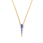 All in Enamel Spike Pendant - Purple