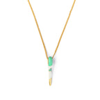 All in Enamel Spike Pendant - Green