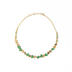 Emerald Brick Tennis Necklace