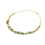Emerald Brick Tennis Necklace