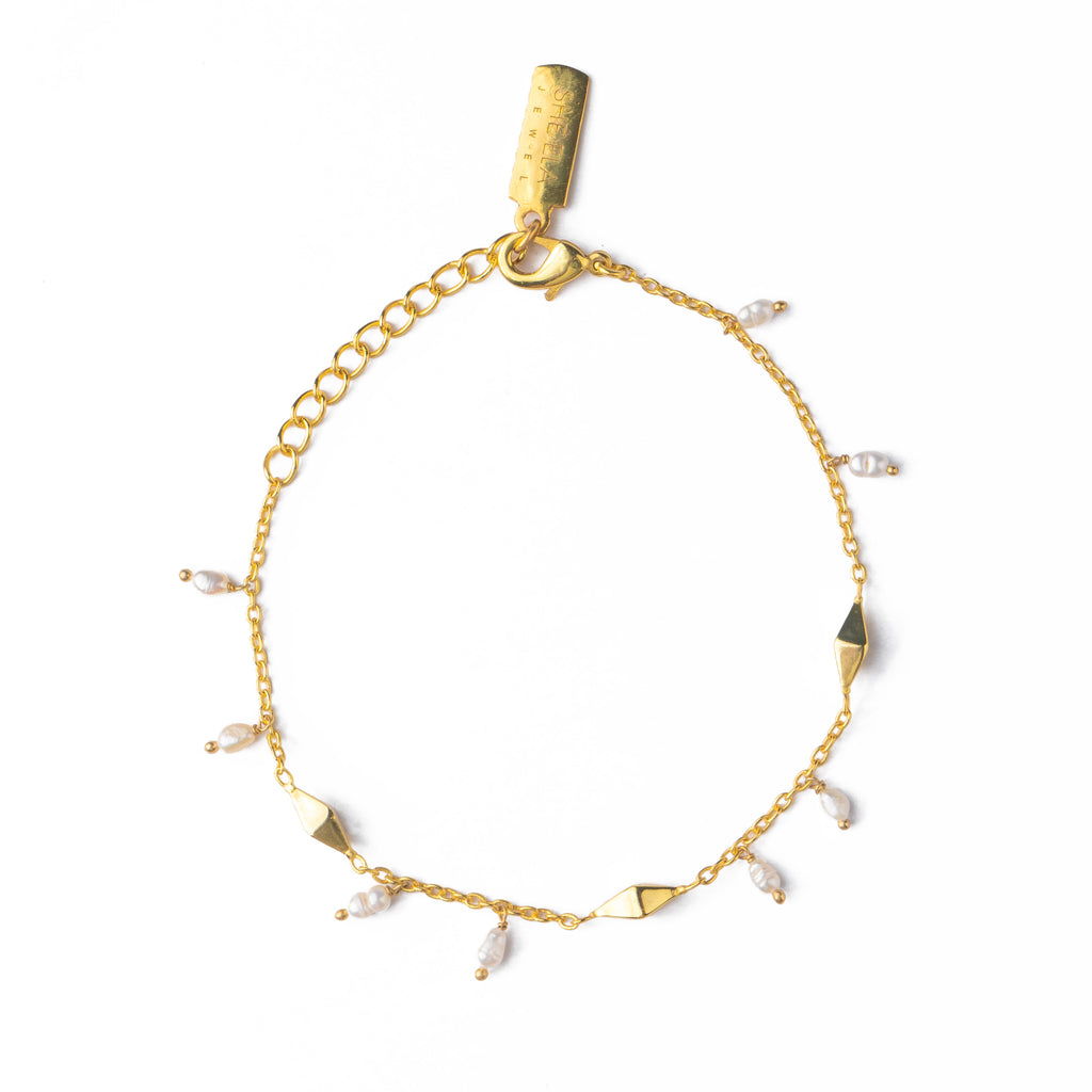 Tripti Dimri Linked Up Spike Pearl Bracelet