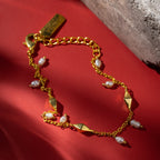 Tripti Dimri Linked Up Spike Pearl Bracelet