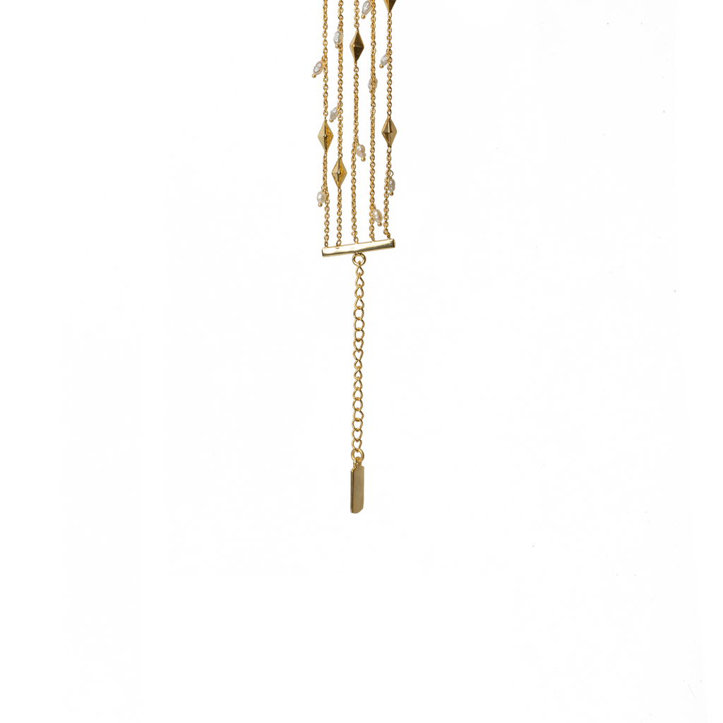 Linked Up Spike Pearl Bracelet Manchette