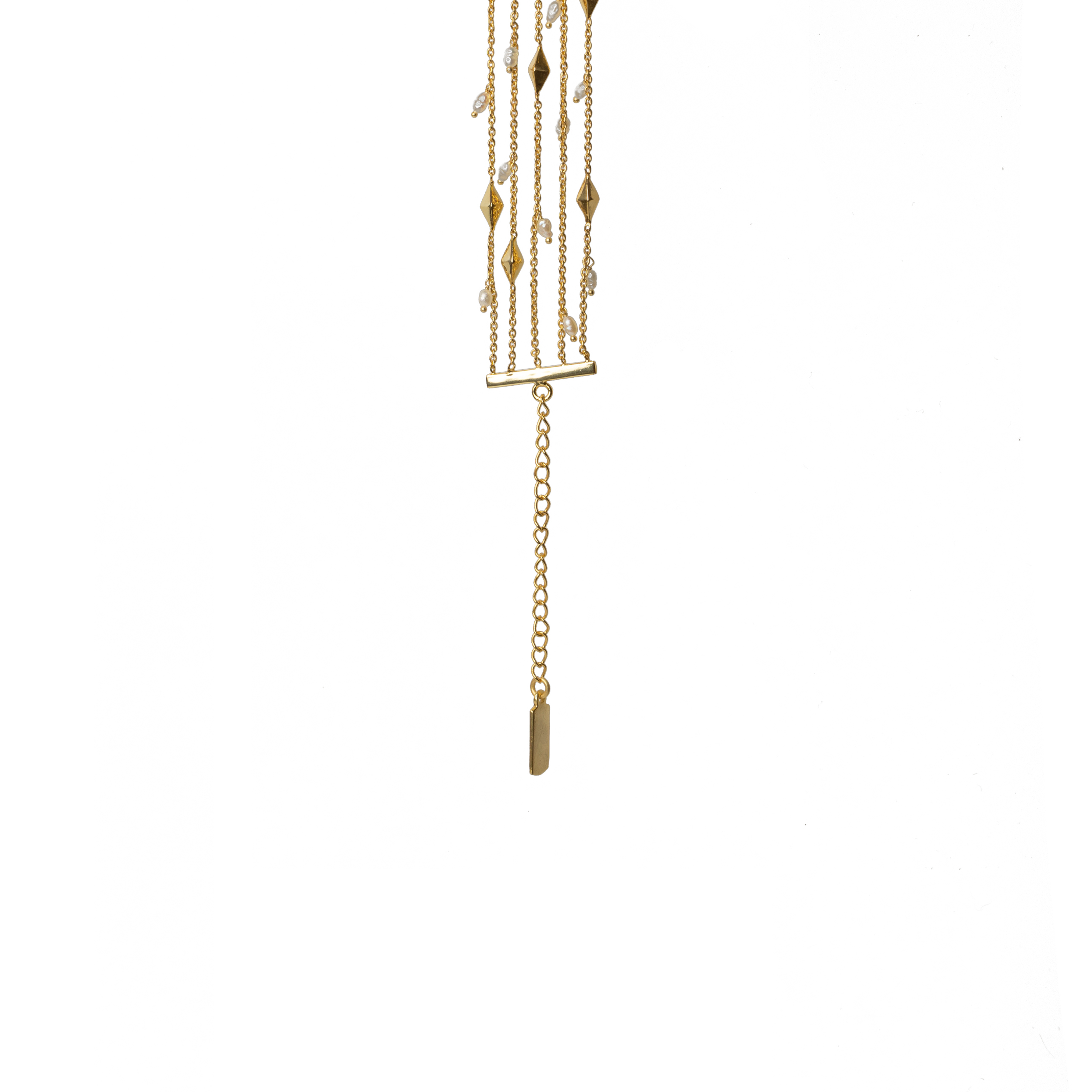 Linked Up Spike Pearl Bracelet Manchette
