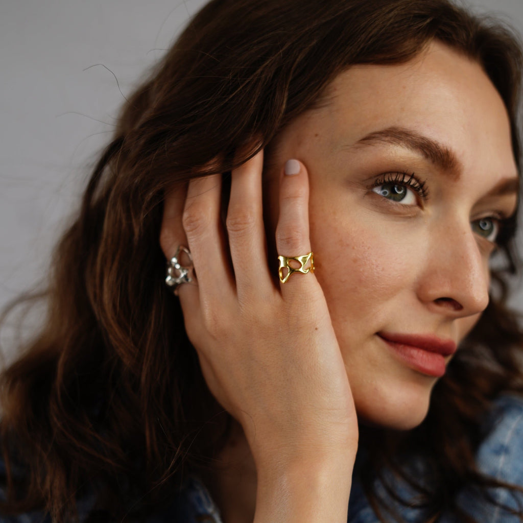 Molten Plain Gold Ring/Ear Cuff