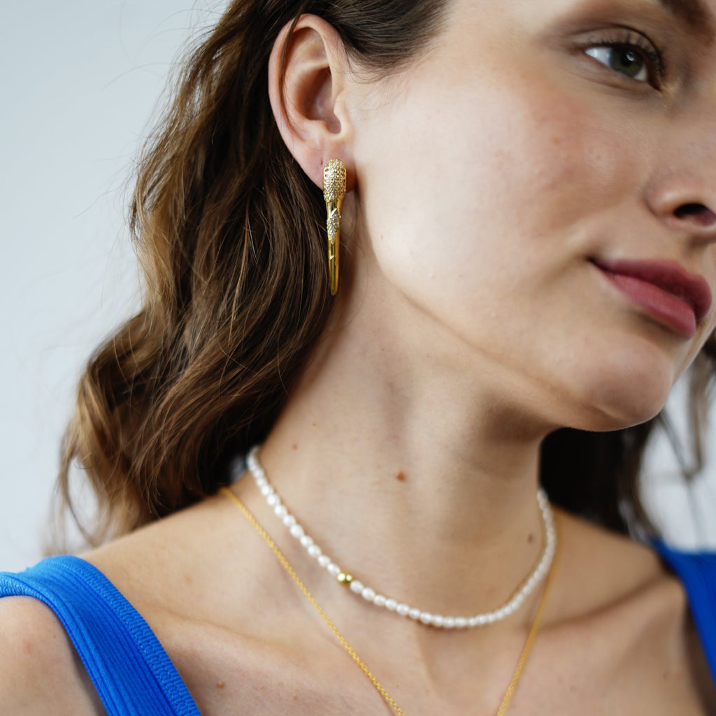 All in Enamel Spike Studs