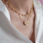 Shukr (Gratitude) Rose Quartz Studded Necklace
