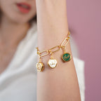 Shukr (Gratitude) Rose Quartz Charm Bracelet