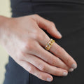 Mauve Grey Hashtag Ring