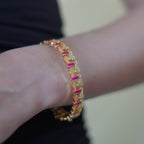 Pink Orange Hashtag Bangle