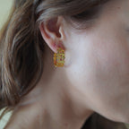 Gold Hashtag Hoops