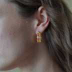 Pink Orange Hashtag Hoops