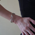 Molten Silver Bangle