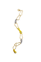 Yellow Grey Blob link Bracelet