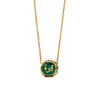Power (Qua) Green Malachite Studded Necklace