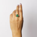 Power (Qua) Malachite studded Ring
