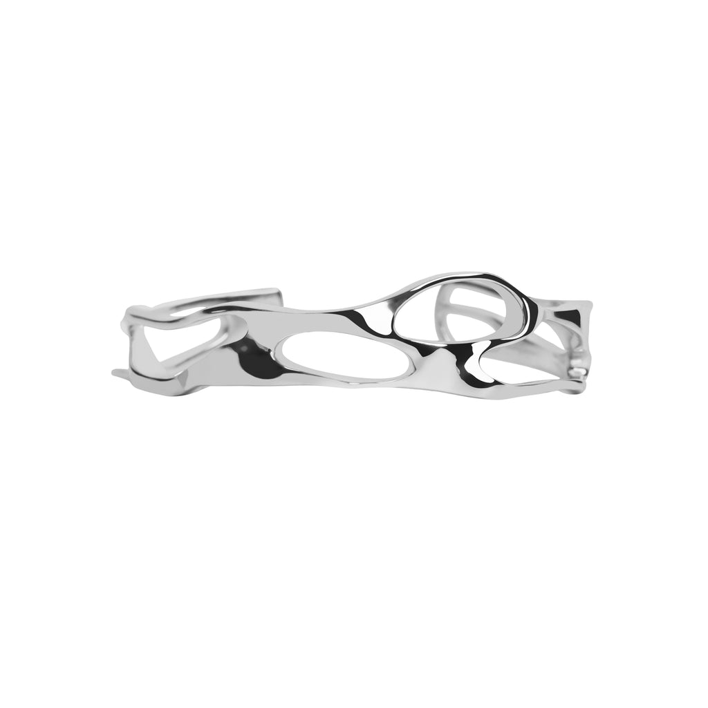 Molten Silver Bangle
