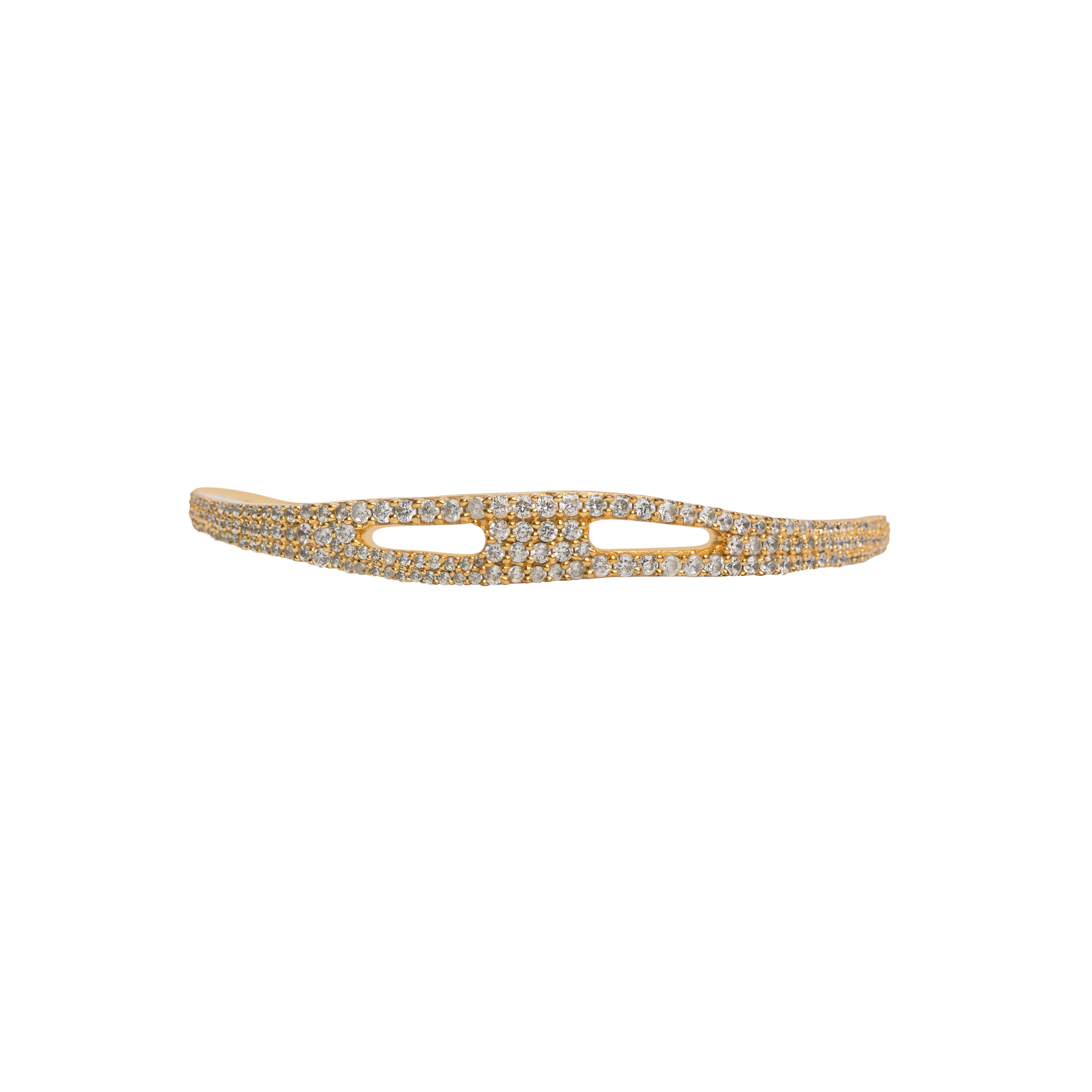 Studded Molten Bangle