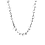 Intricate Heart Chain - Silver Finish