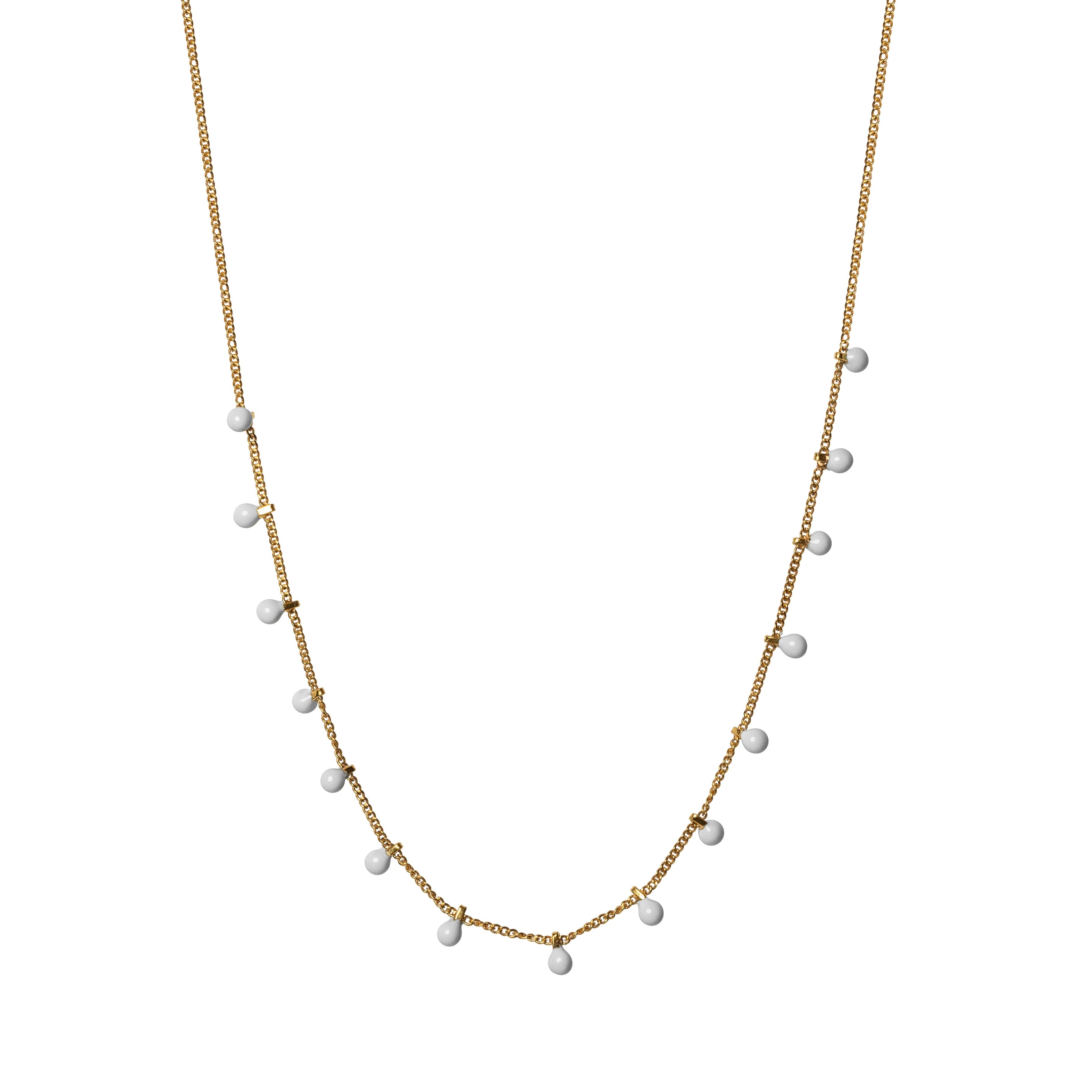 White Enamel Ball Chain