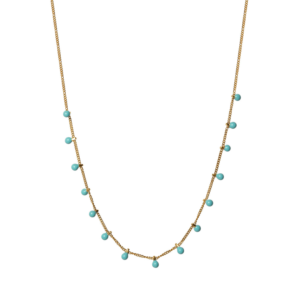 Blue Enamel Ball Chain