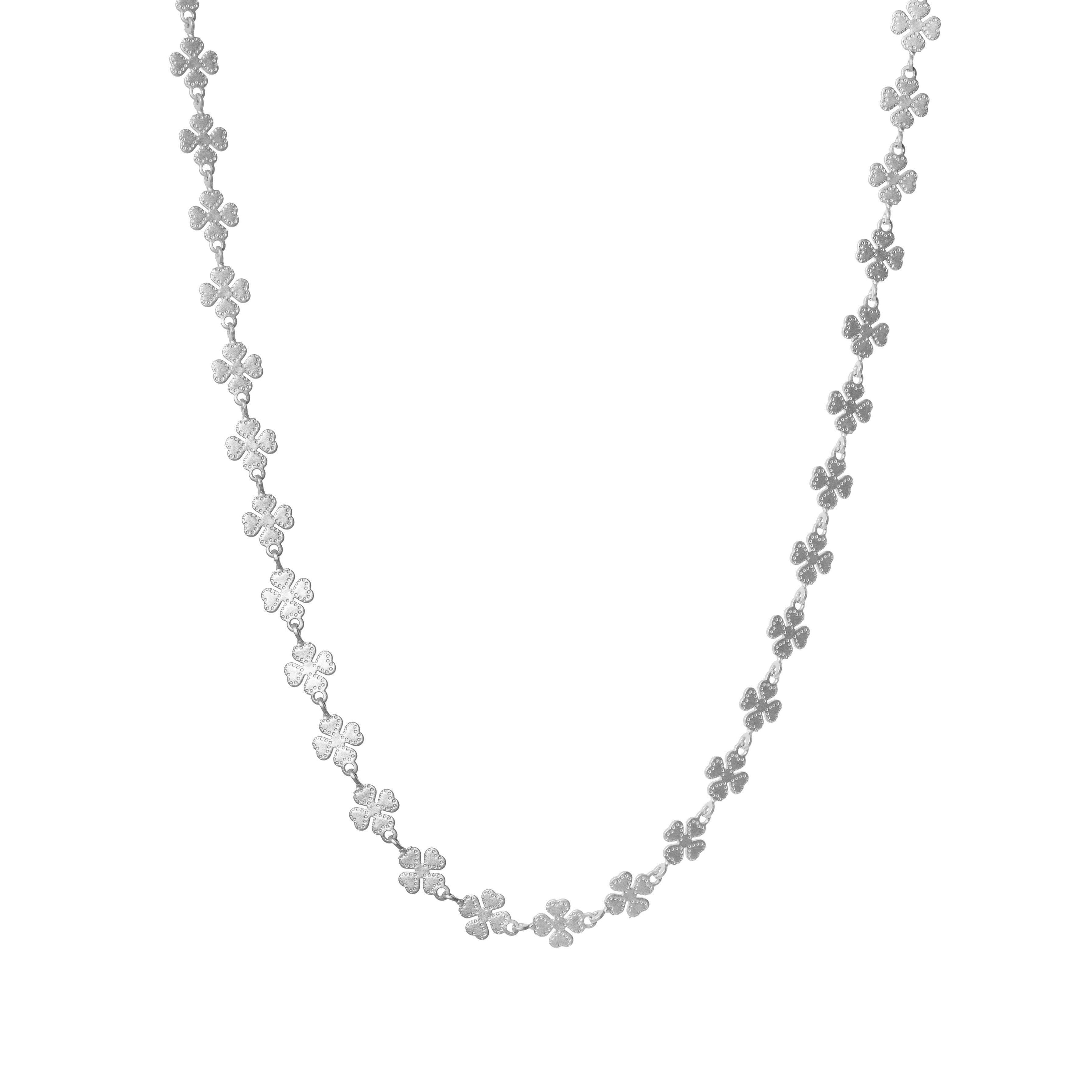 Clover Leaf Chain - Silver Finish
