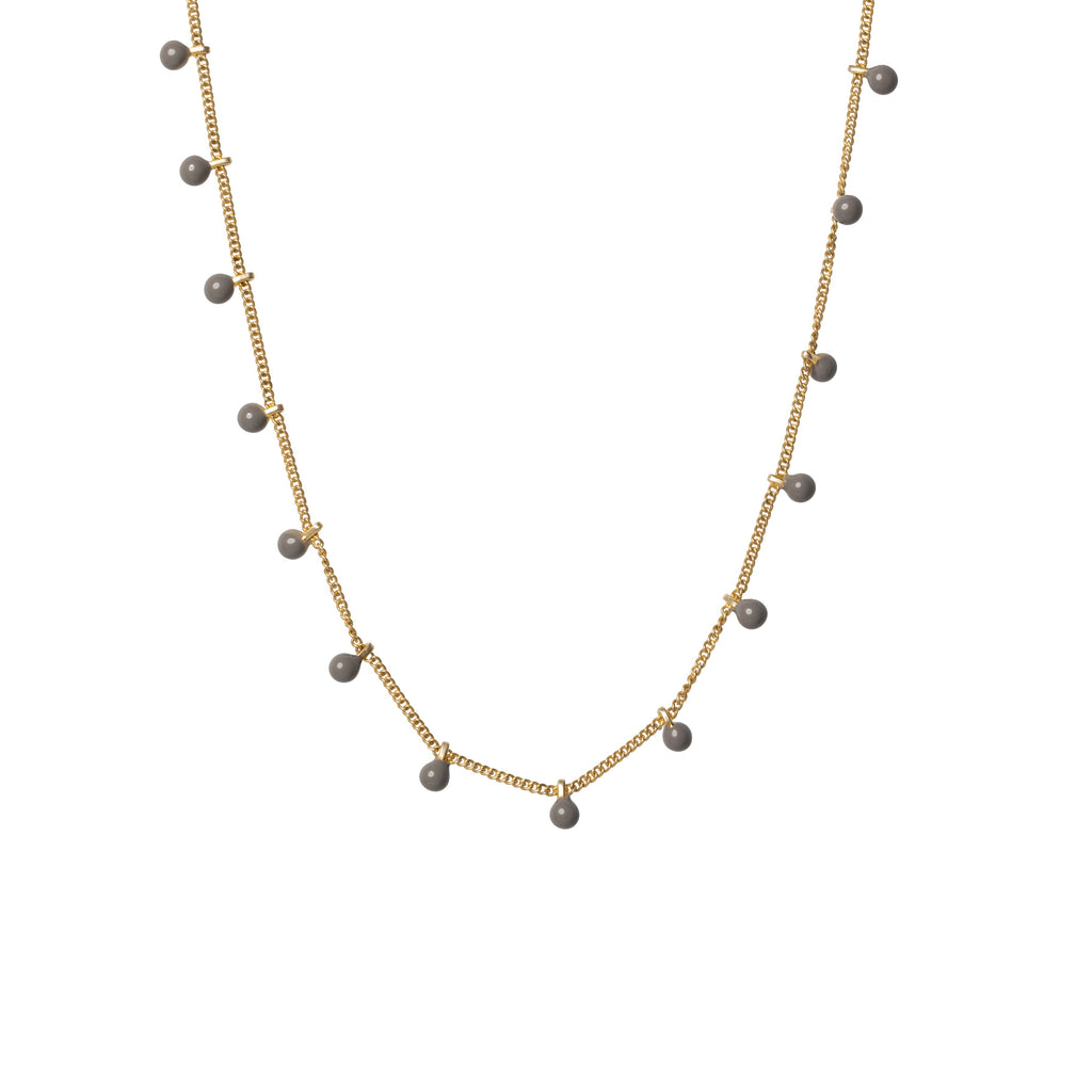 Grey Enamel Ball Chain