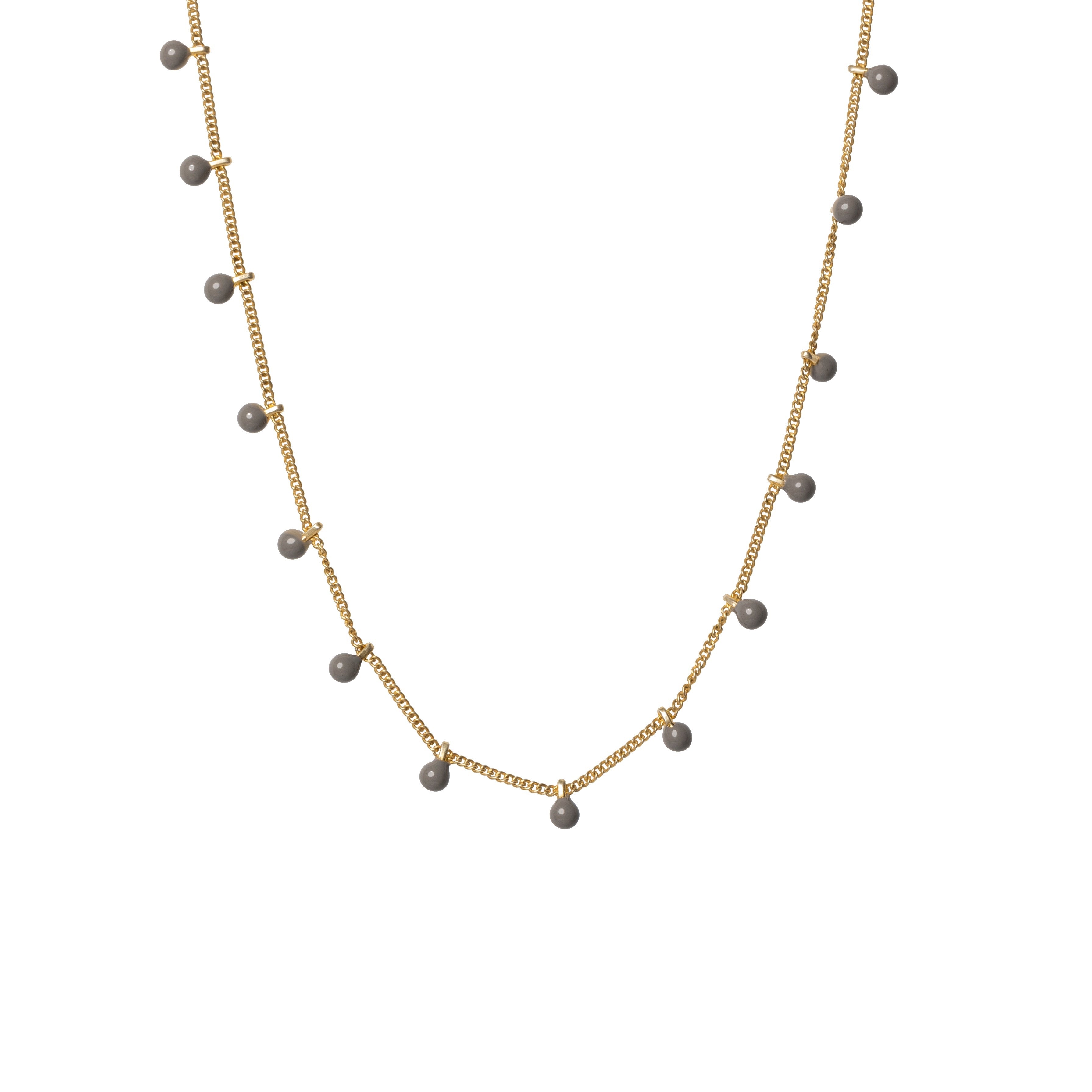 Grey Enamel Ball Chain