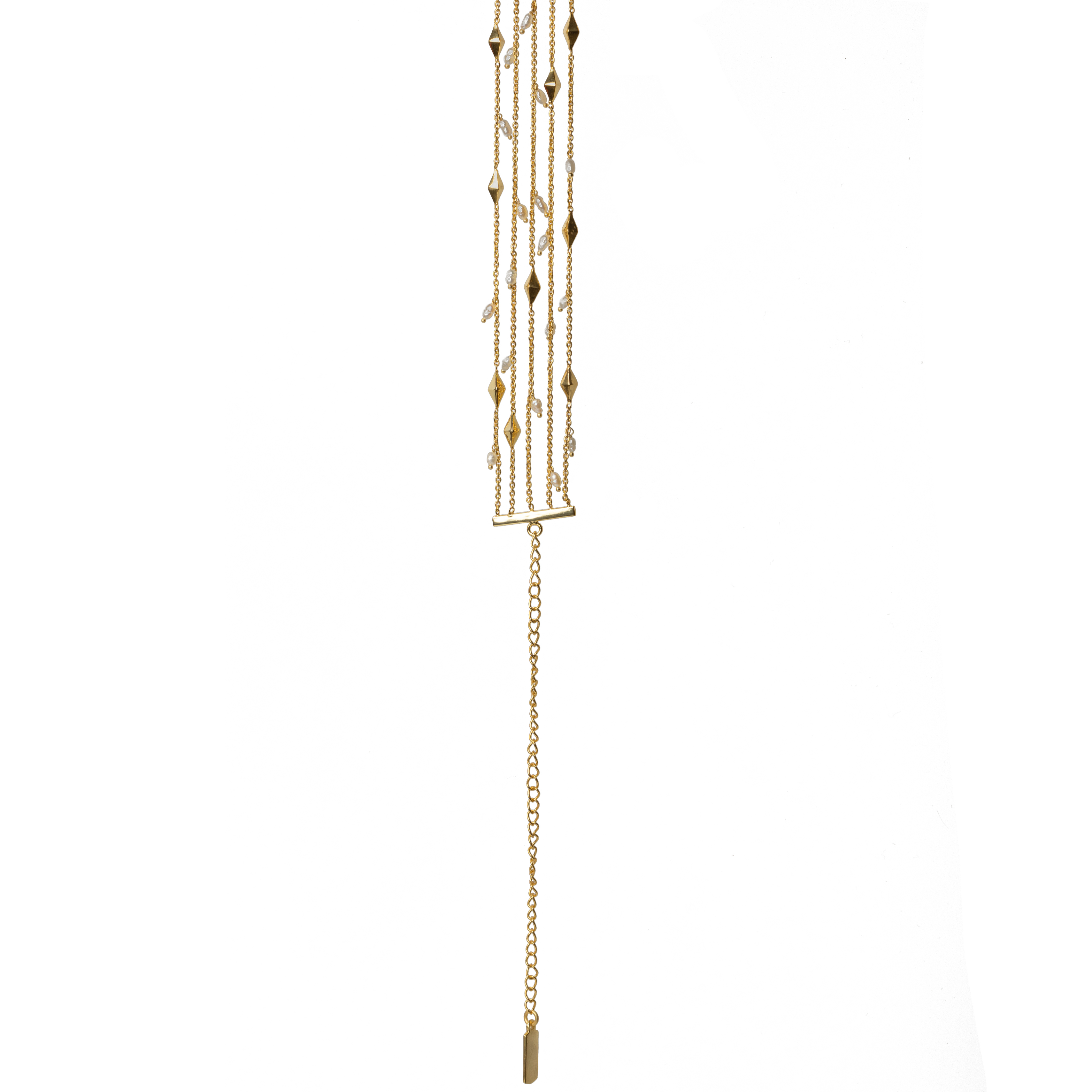 Linked Up Spike Pearl Necklace