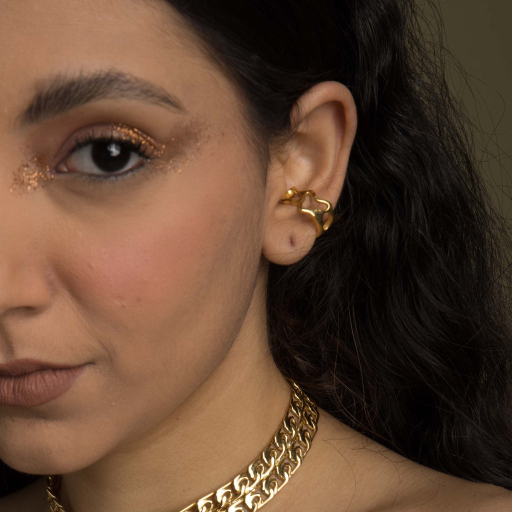Molten Plain Gold Ring/Ear Cuff
