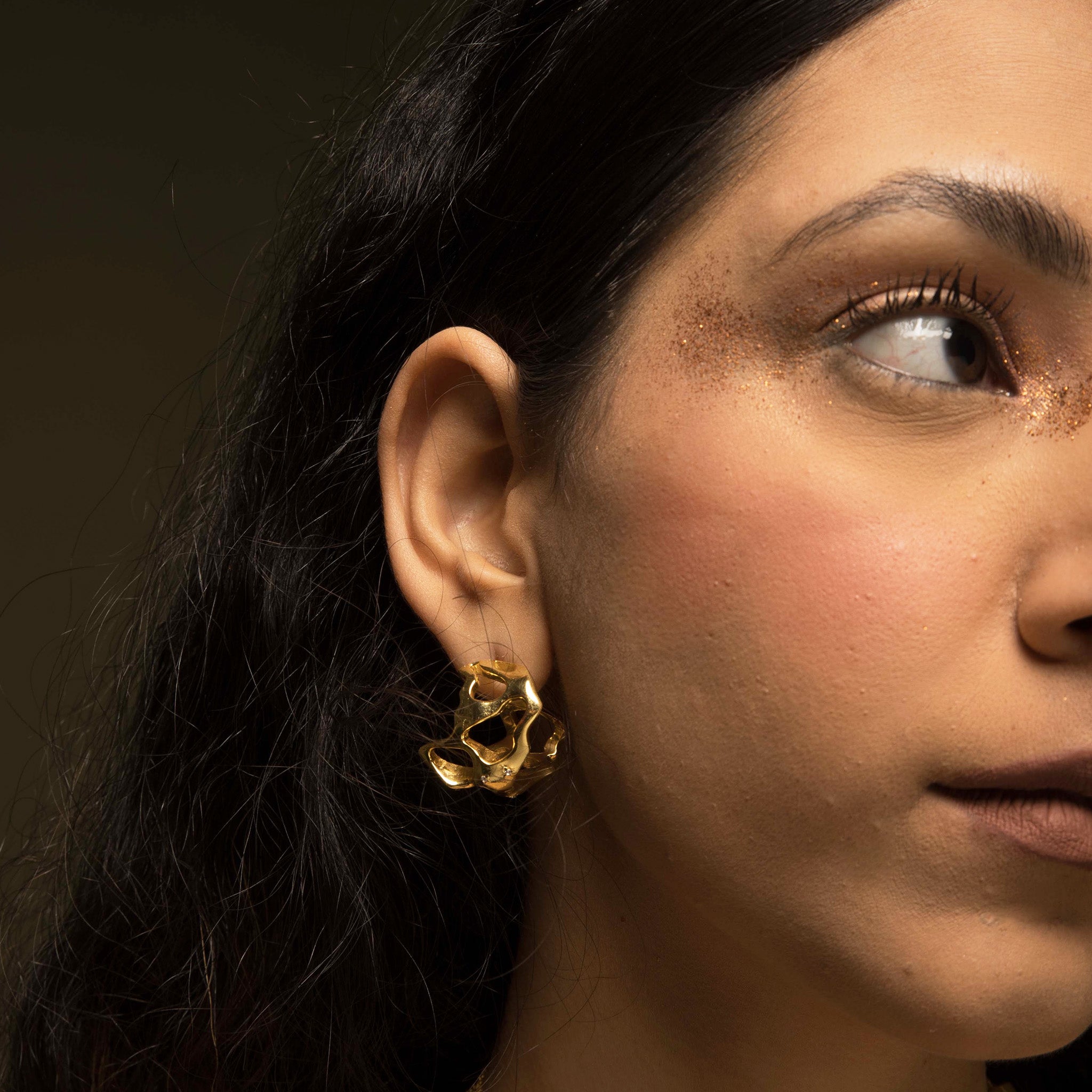 Bold Molten Gold Hoops